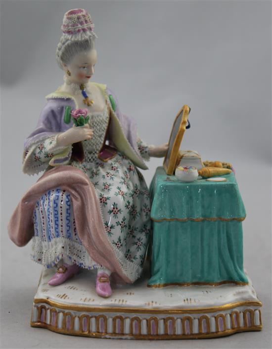 A Sevres porcelain figure of Sight, late 19th century, after Schoenheit, 14.5cm.